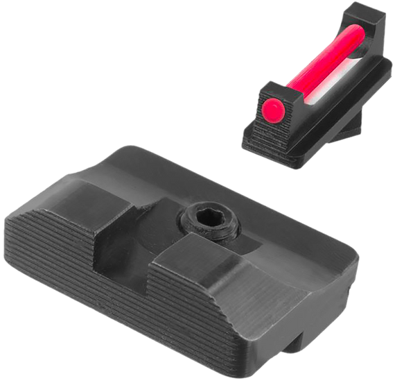 TruGlo TGTG132CZ1 Fiber-Optic Pro  Red Fiber Optic Front/Blacked Rear/Black Frame Fits CZ SP 177920
