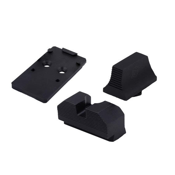 XS Sights Glock MOS Optic Mount Bundle for Glock RMR Non Tritium Black AQGLOM001SM3RMR