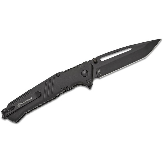 Smith & Wesson Extreme Ops Folding Knife 3-1/2" Tanto Blade Black with Glass Breaker PF1205907