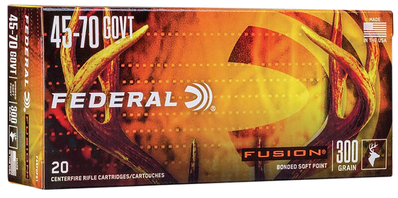 Federal F4570FS1 Fusion  45-70Gov 300gr Bonded Soft Point 20 Per Box/10 Case 59192