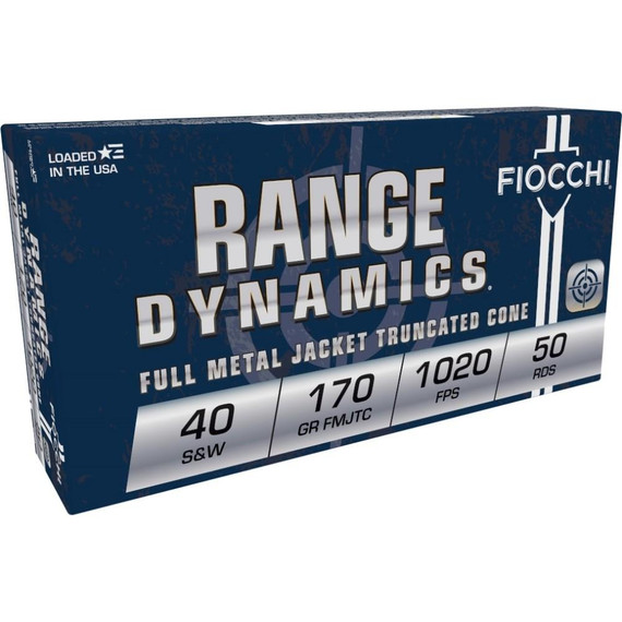 Fiocchi Pistol Shooting Dynamics Handgun Ammunitions .40 S&W 170 gr FMJ-TC 50/Box XN40SWAUSA