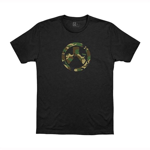 WOODLAND CAMO ICON CVC T-SHIRT SMALL BLACK 100100637