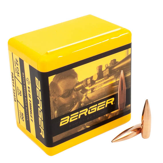 Berger Bullets 22418 VLD Target Long Range 22Cal 70gr 100/Box 69001