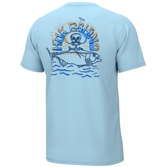 Huk Tuna Skull Short Sleeve Shirt Crystal Blue XL ATH1000458497XL