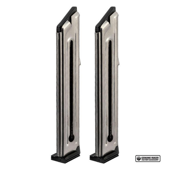 Ruger Handgun Magazine 2 Pack for Mark III & Mark IV .22Lr 10rds E-Nickel UR90645