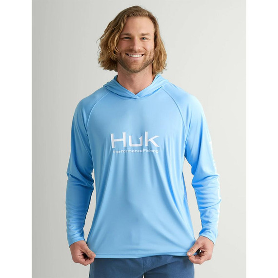 Huk Vented Pursuit Long Sleeve Hoodie Marolina Blue L ATH1200525420L