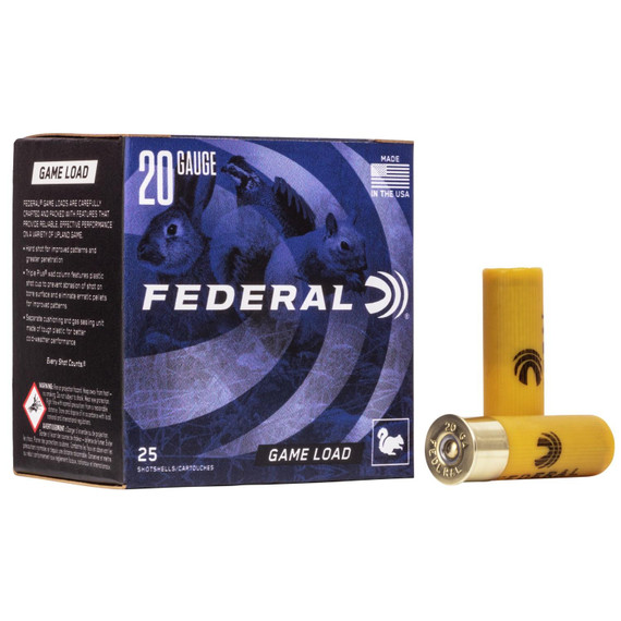 Federal Game-Shok Upland Game - Game Load - 20ga 2-3/4" 7/8oz. #7.5-Shot 25/Box FAH2007