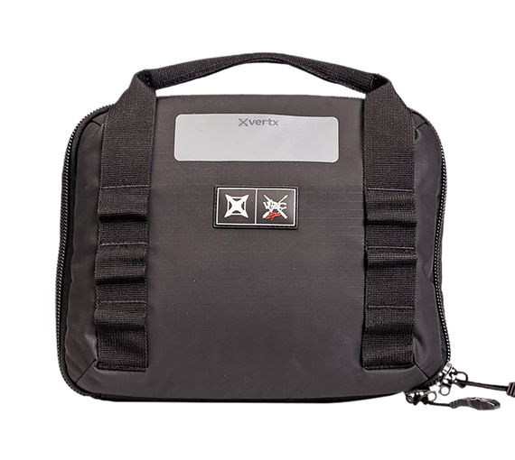 Vertx VTX5709 VTAC Single Pistol Case Black Holds 2 Handguns 420D Nylon Ripstop 154988