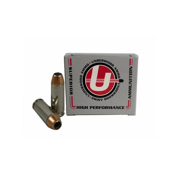 Underwood Ammo Sporting Jacket Handgun Ammunition 10mm Auto 180gr JHP 1250 fps 20/ct UB240