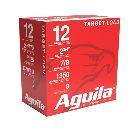 Aguila International Shotshells 12 ga 2-3/4" 7/8 oz 1350 fps #8 25/ct AU1CHB1252