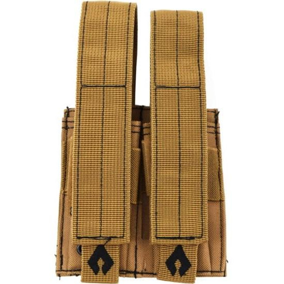 Advance Warrior Solutions Pistol Double Mag Pouch Tan AZPDMPTN