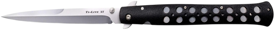 Cold Steel CS26SXP Ti-Lite  6" Folding Spear Point Plain AUS-8A SS Blade/Black Zy-Ex Handle Includes Pocket Clip 132854