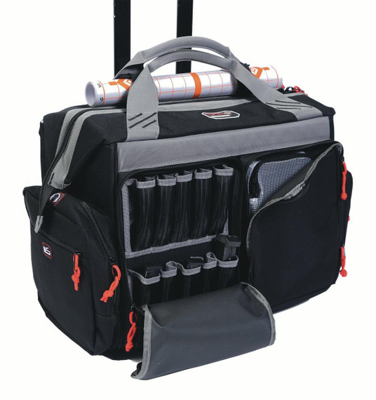 G-Outdoors Rolling Range Bag- with Telescoping Handle-Black GOGPS2215RB