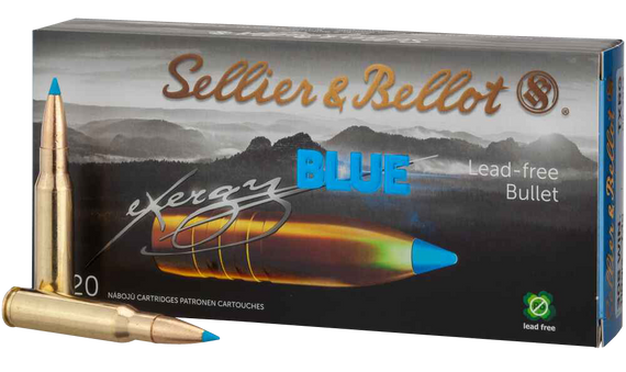 Sellier & Bellot SB308XA eXergy  308Win 165gr TAC EX Blue 20 Per Box/12 Case 150588
