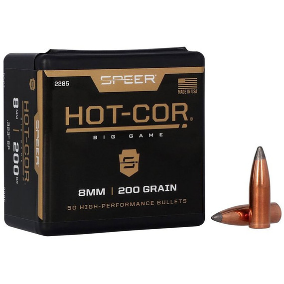 HOT-COR 8MM CAL. (0.323'') 200GR SPITZER SOFT POINT 50/BOX 250208985