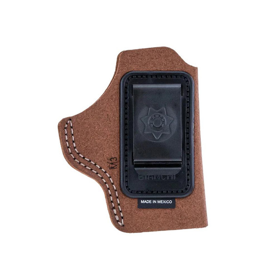 Bianchi Model 6 IWB Holster for Glock 43 Brown Suede RH BI10390