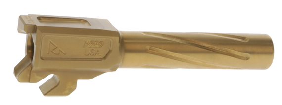 Rival Arms RA20P301E Precision Drop-In Barrel 9mm Luger 3.90" Gold PVD Finish  4340H Steel Material for Sig P320 Carry 129812