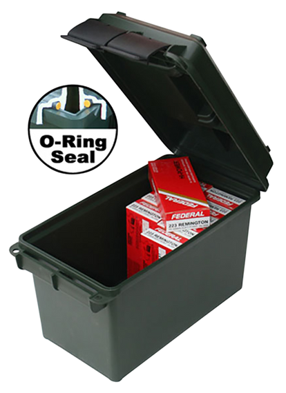 MTM Case-Gard AC50C40 Ammo Can  50Cal Rifle Black Polypropylene 142134