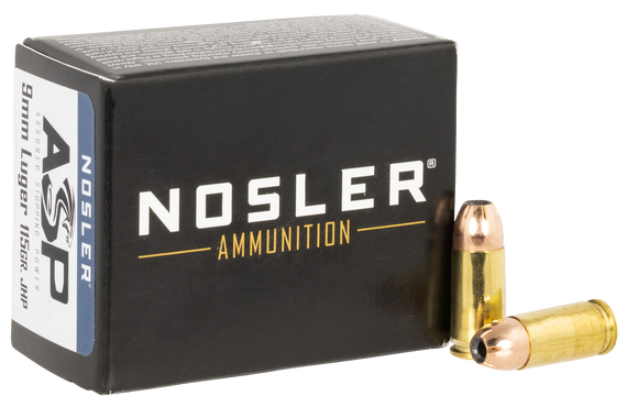 Nosler 51285 Assured Stopping Power Handgun 9mmLuger 115gr Jacketed Hollow Point 20 Per Box/20 Case 98604