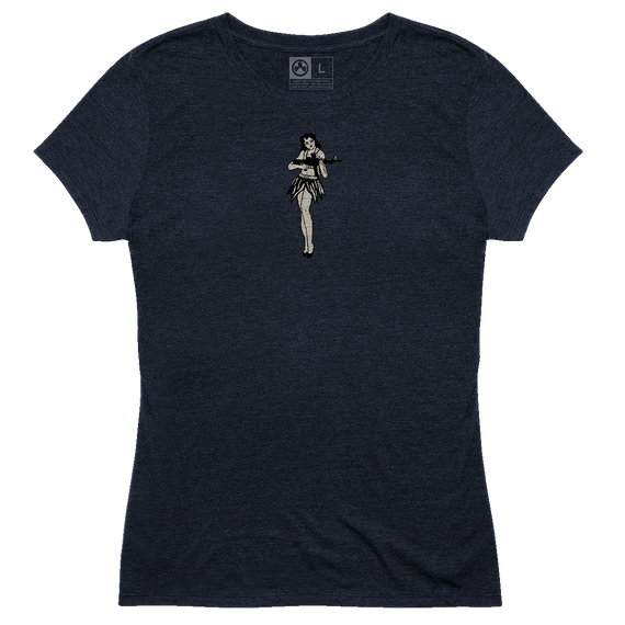 Magpul MAG1124-410-4X Hula Girl CVC Women's Navy Cotton/Polyester/Rayon Short Sleeve 4XL 122197