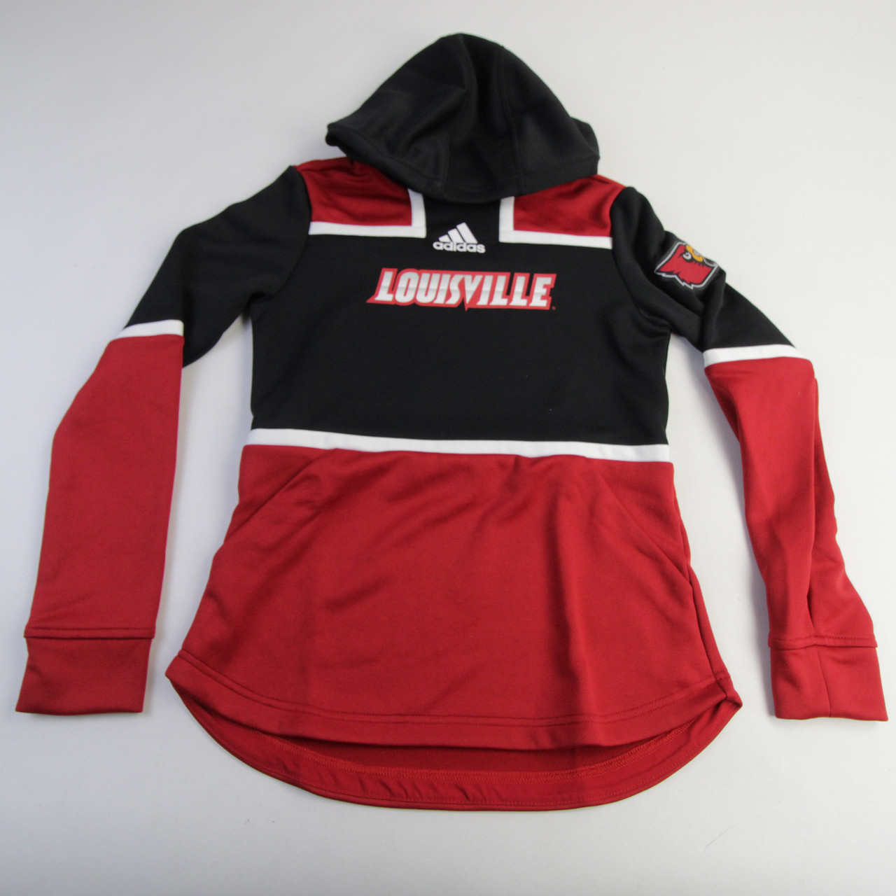 adidas Louisville Cardinals Women's Red Fashion Pullover Hoodie