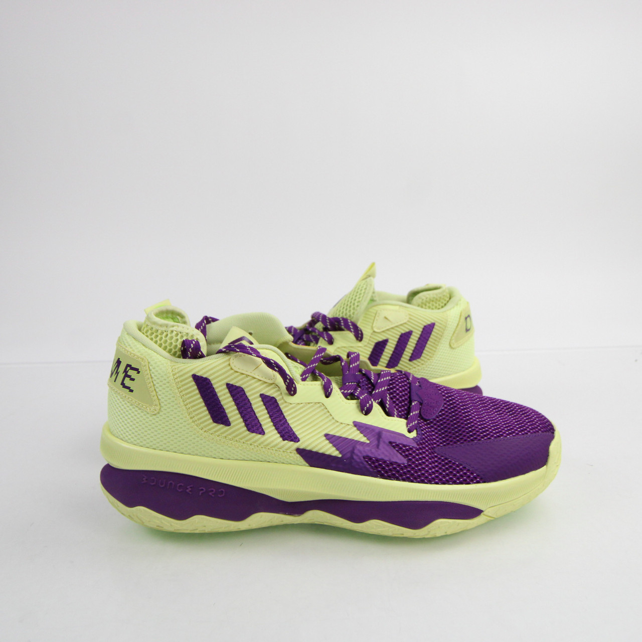 adidas Dame Basketball Shoe Men's Yellow Green/Purple New