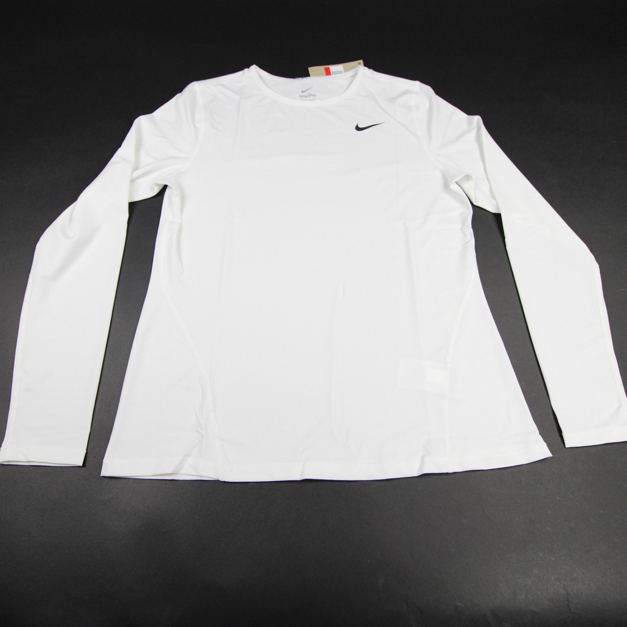 Nike DRI-FIT ホワイトシャツ L Nike Pro Dri-Fit Long Sleeve Shirt Women's White New with