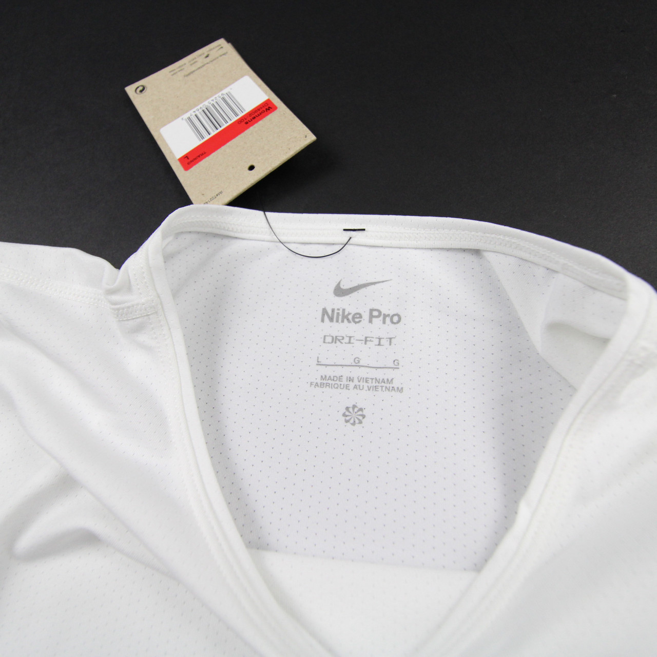 Nike Pro Dri-Fit Long Sleeve Shirt Women's White New with