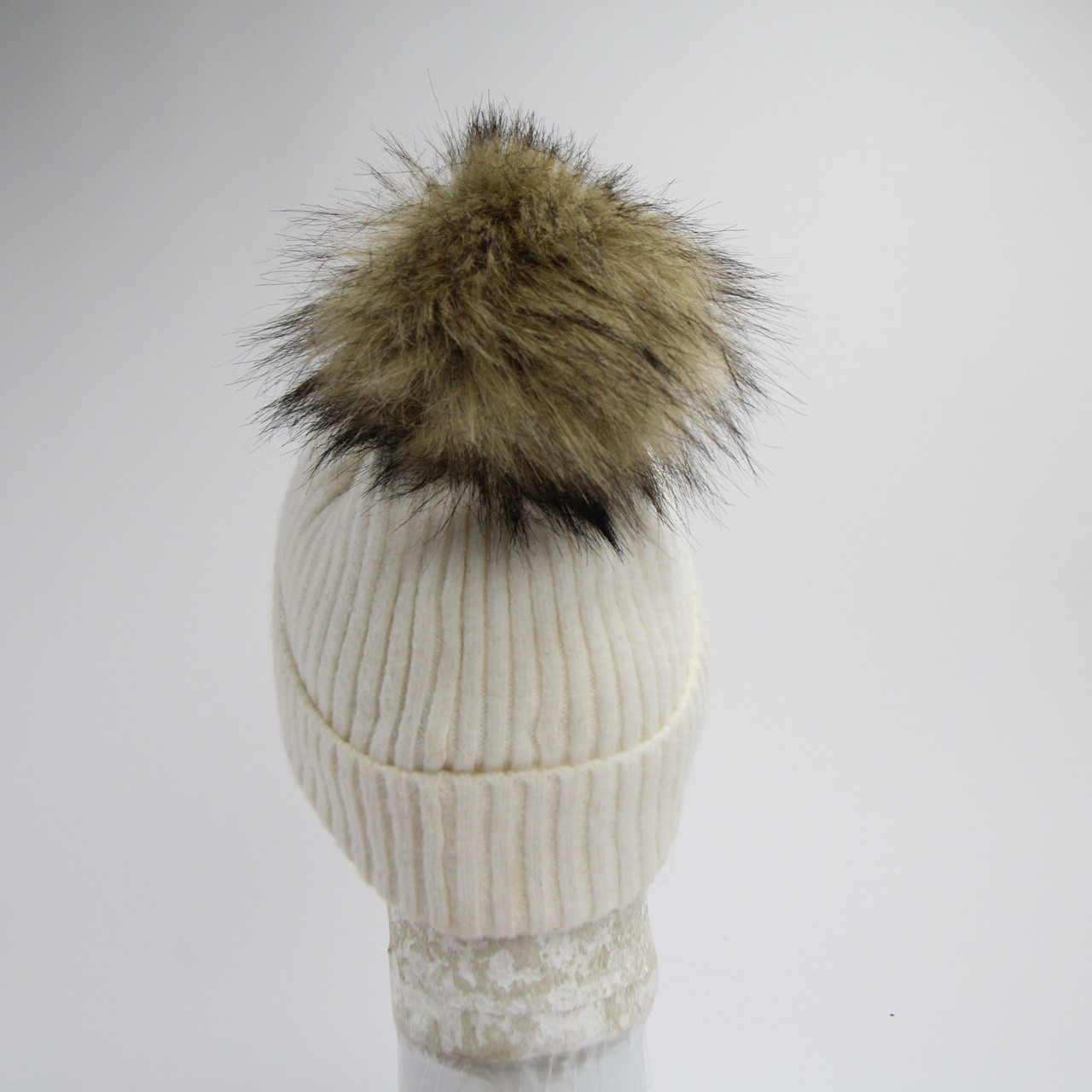 Abercrombie Fitch Winter Hat Women's Cream Used OSFM-HATS-013146