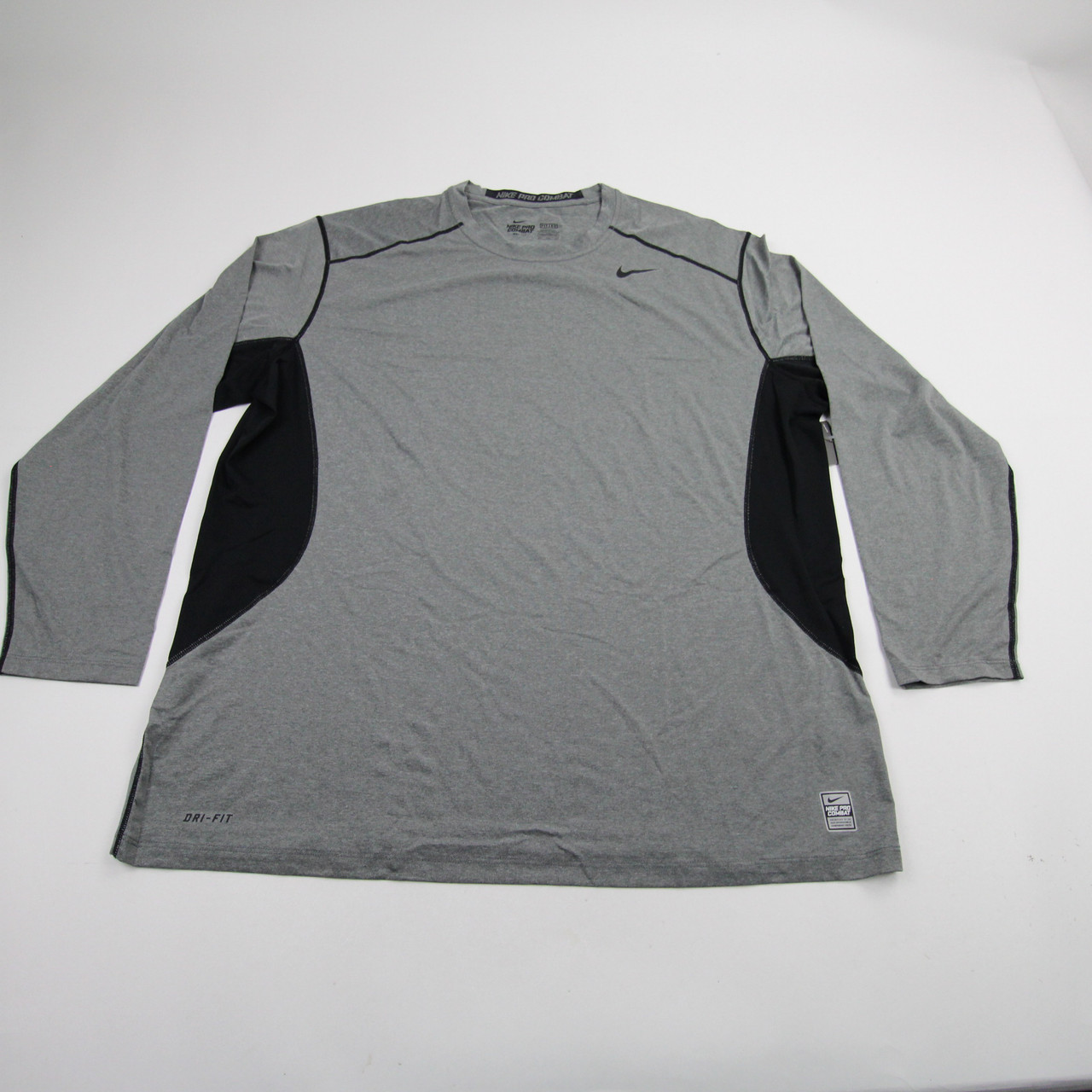Nike Pro Combat Long Sleeve Shirt Men's Gray New with Tags 3XL