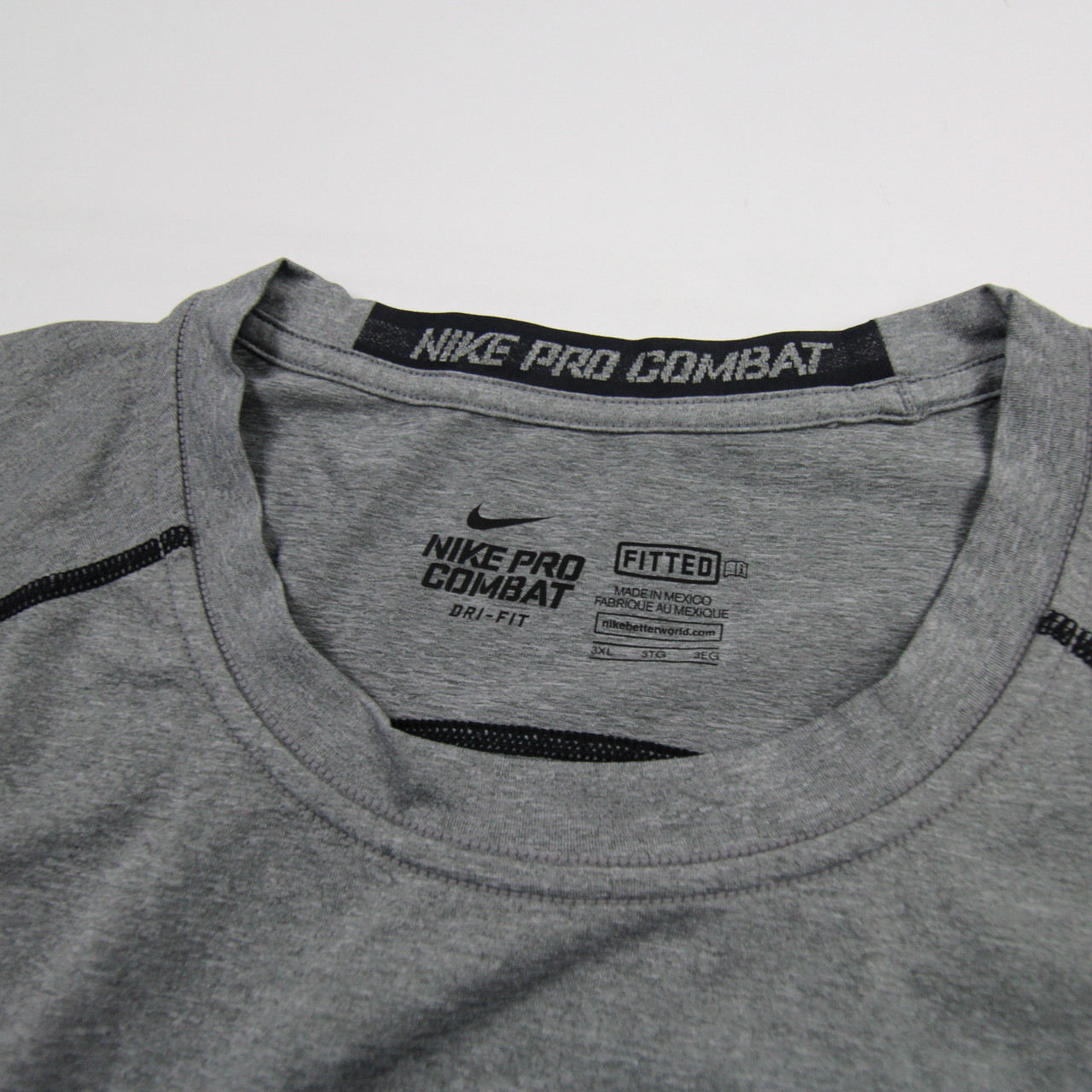 Nike Pro Combat Long Sleeve Shirt Men's Gray New with Tags 3XL