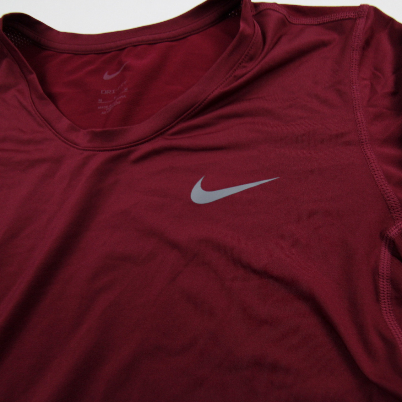 maroon nike long sleeve shirt