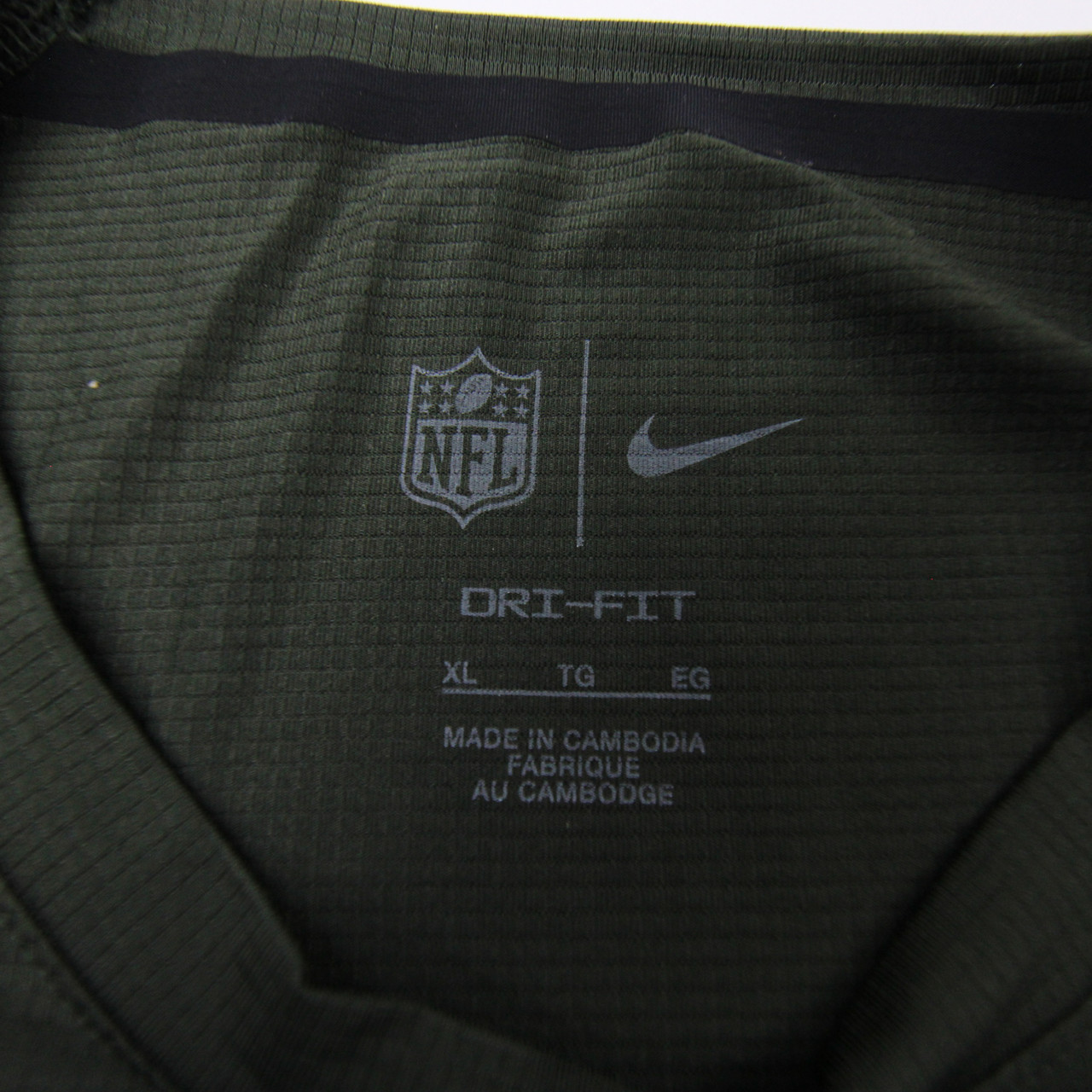 Nike NFL On Field Long Sleeve Shirt Men's Olive Used XL