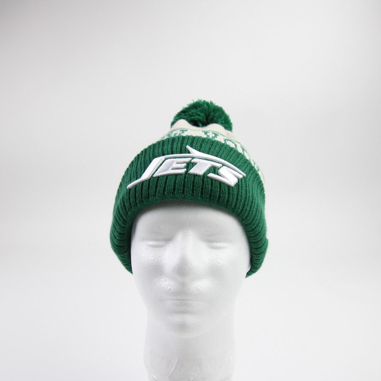 New York Jets New Era Winter Hat Unisex Beige Used ML