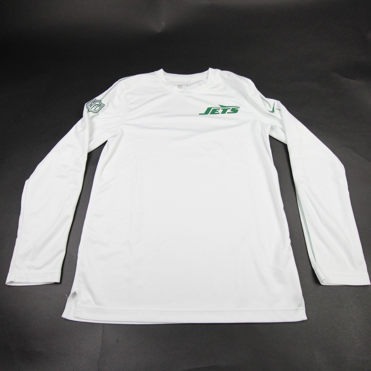 New York Jets Nike NFL On Field Long Sleeve Shirt Men's White Used S