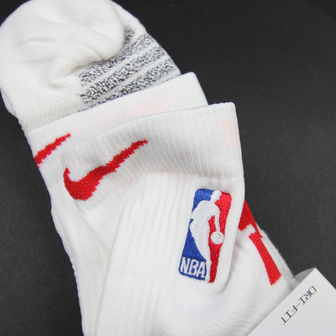 Nike NBA Authentics Dri-Fit Socks Men's White New with Tags XL