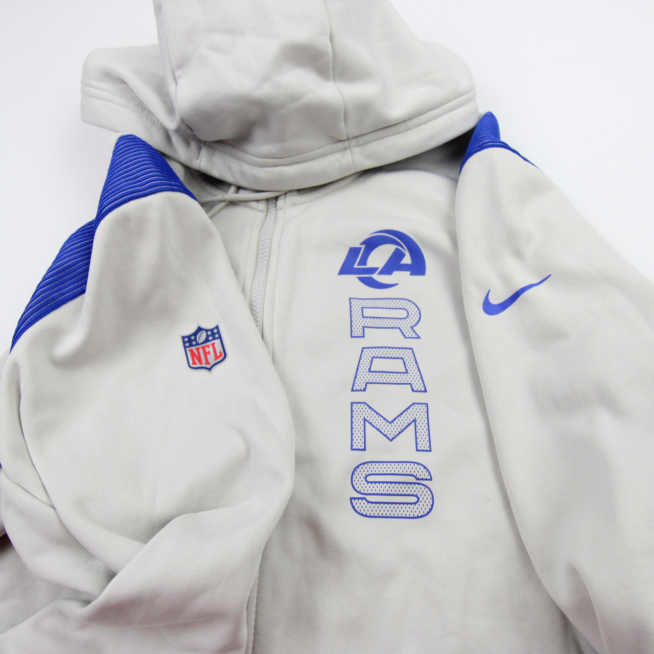 LA Rams Nike NFL On Field Dri-Fit Jacket Men's Off-White Used