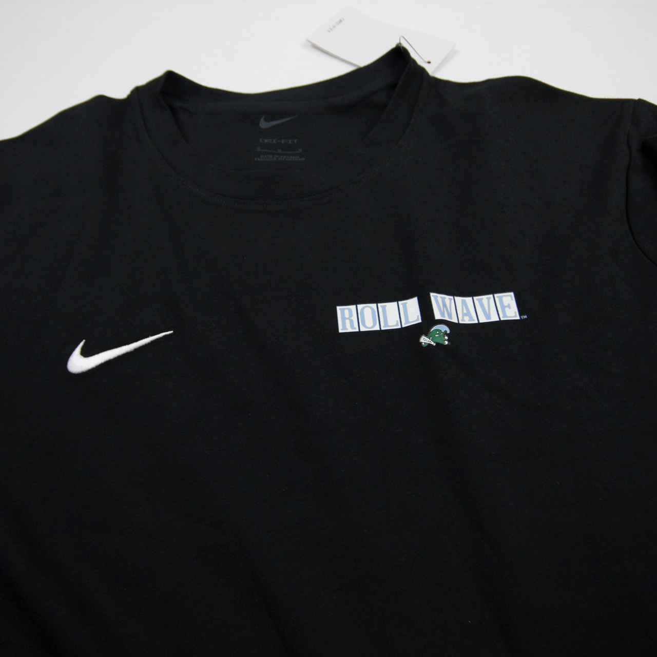 Tulane Green Wave Nike Dri-Fit Short Sleeve Shirt Men's Black New