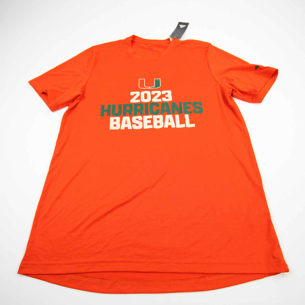 Miami Hurricanes adidas Short Sleeve Shirt Men's Orange New with
