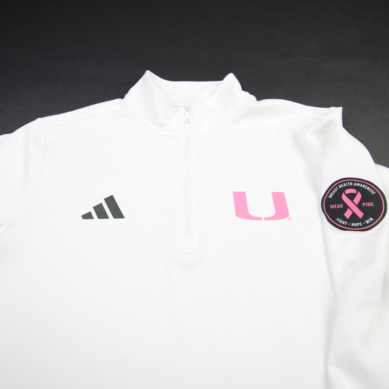 immyです。 Miami Hurricanes adidas Pullover Men's White New without Tags S
