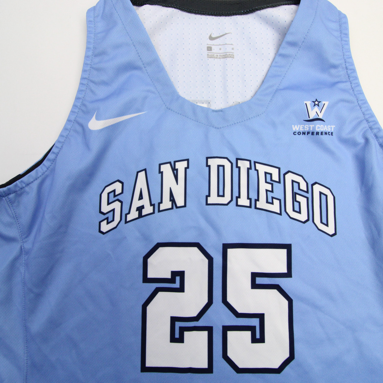 San Diego Toreros Nike Game Jersey - Basketball Women's Light Blue/White  Used L 938 - Locker Room Direct