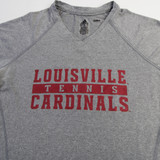 Louisville Cardinals adidas Climalite Short Sleeve Shirt Women's Gray Used