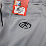 Rawlings Baseball Pants Youth Gray/Black New with Tags MD/LG 34