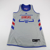 Kansas Jayhawks adidas Practice Jersey - Basketball Women's Gray/Blue Used S 96