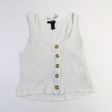 Forever 21 Sleeveless Shirt Women's White Used L 64
