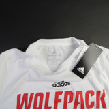 NC State Wolfpack adidas Amplifier Long Sleeve Shirt Men's White New S 23