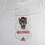 NC State Wolfpack adidas Climalite Short Sleeve Shirt Men's White New