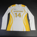 San Jose State Spartans Asics Game Jersey - Volleyball Women's Used White/Gold M 37
