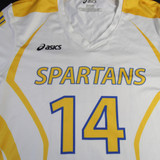 San Jose State Spartans Asics Game Jersey - Volleyball Women's Used White/Gold M 37
