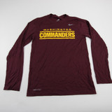 Washington Commanders Nike Dri-Fit Long Sleeve Shirt Men's Burgundy New L 54